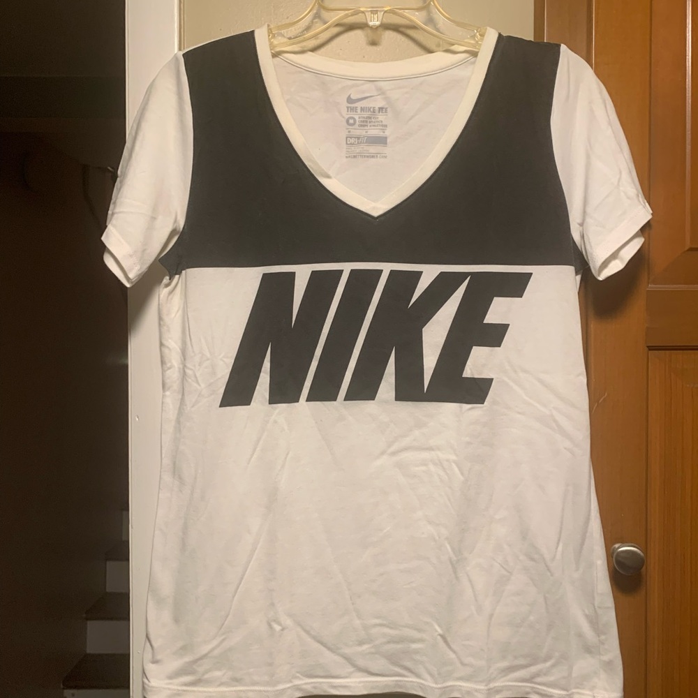 Nike Black and White Dri-FIT Tee